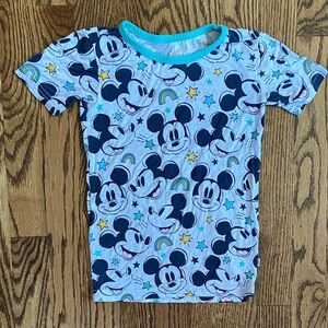 Little Sleepies and Disney short sleeve Mickey Mouse shirt, size 5/6. Like new